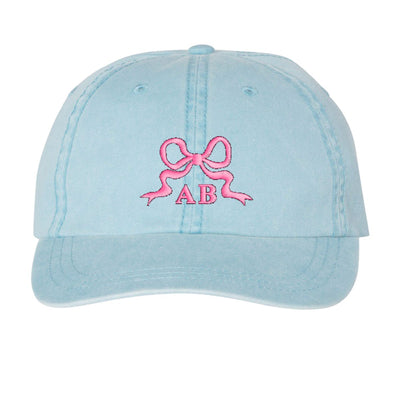 Initialed 'Tiny Bow' Baseball Hat - United Monograms