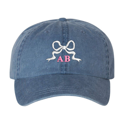 Initialed 'Tiny Bow' Baseball Hat - United Monograms