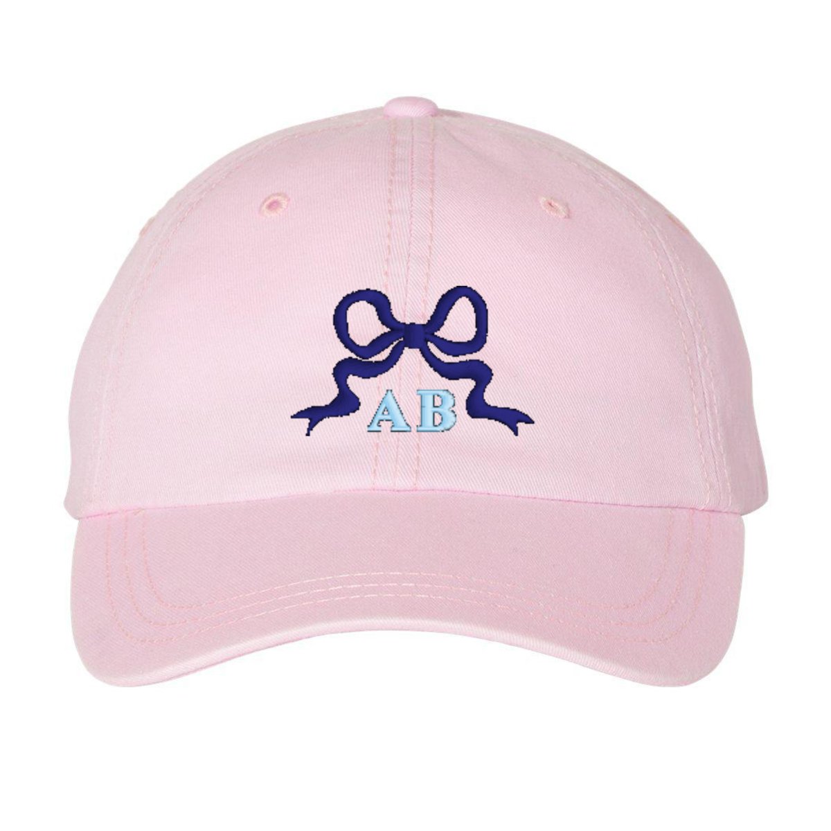 Initialed 'Tiny Bow' Baseball Hat - United Monograms