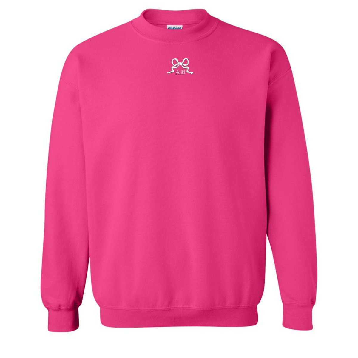 Initialed 'Tiny Bow' Crewneck Sweatshirt - United Monograms