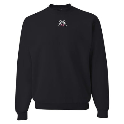Initialed 'Tiny Bow' Crewneck Sweatshirt - United Monograms