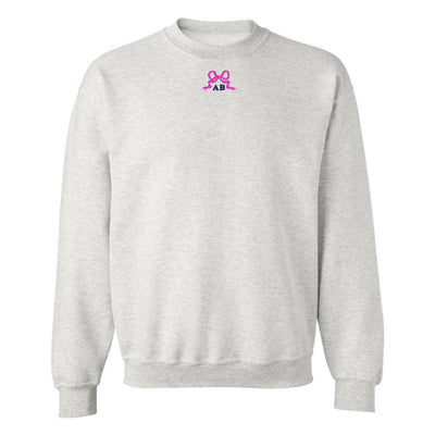 Initialed 'Tiny Bow' Crewneck Sweatshirt - United Monograms