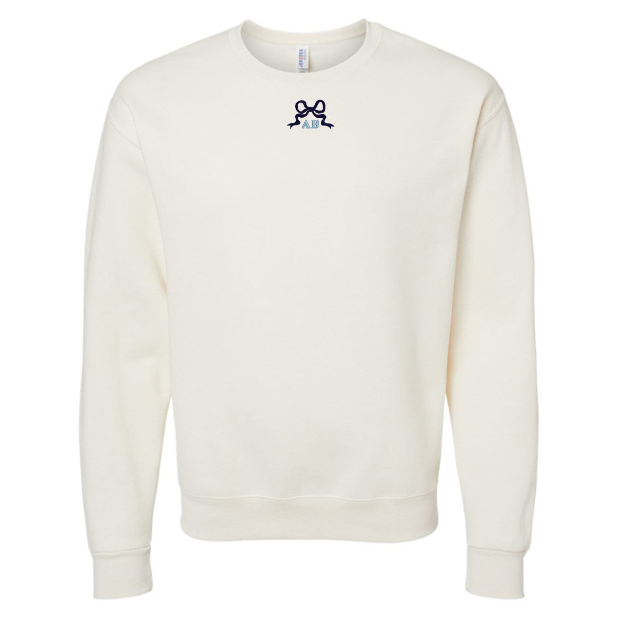 Initialed 'Tiny Bow' Crewneck Sweatshirt - United Monograms