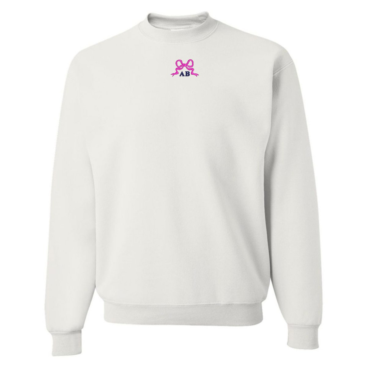 Initialed 'Tiny Bow' Crewneck Sweatshirt - United Monograms