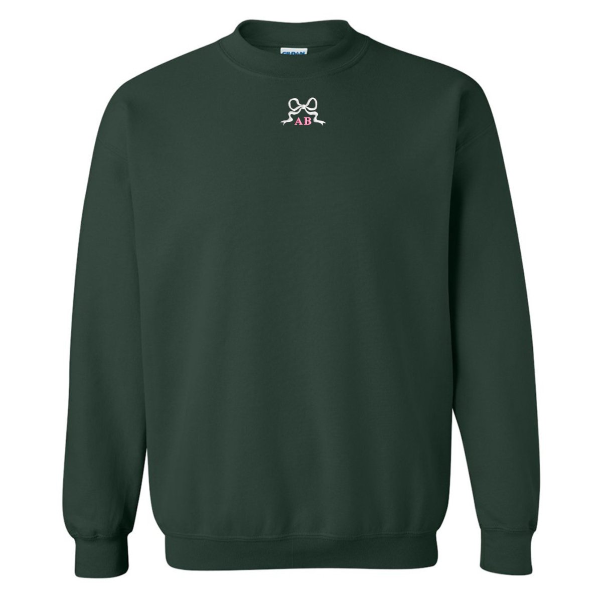 Initialed 'Tiny Bow' Crewneck Sweatshirt - United Monograms