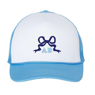 Initialed 'Tiny Bow' Trucker Hat - United Monograms