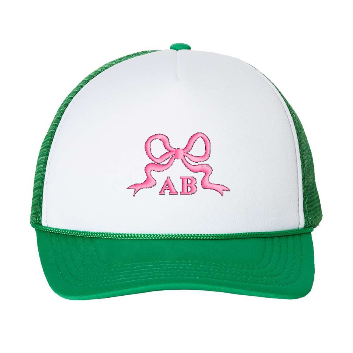 Initialed 'Tiny Bow' Trucker Hat - United Monograms