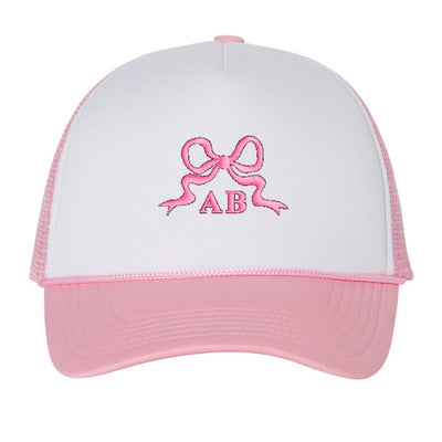 Initialed 'Tiny Bow' Trucker Hat - United Monograms