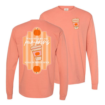 Initialed 'When Life Gives You Pumpkins' Front & Back Long Sleeve - United Monograms