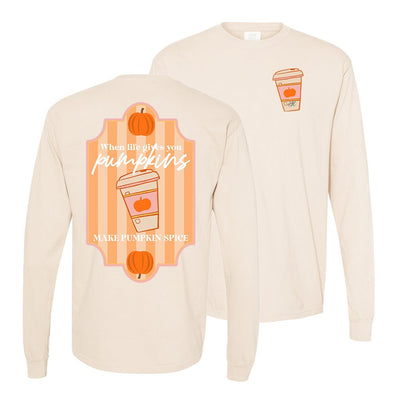 Initialed 'When Life Gives You Pumpkins' Front & Back Long Sleeve - United Monograms