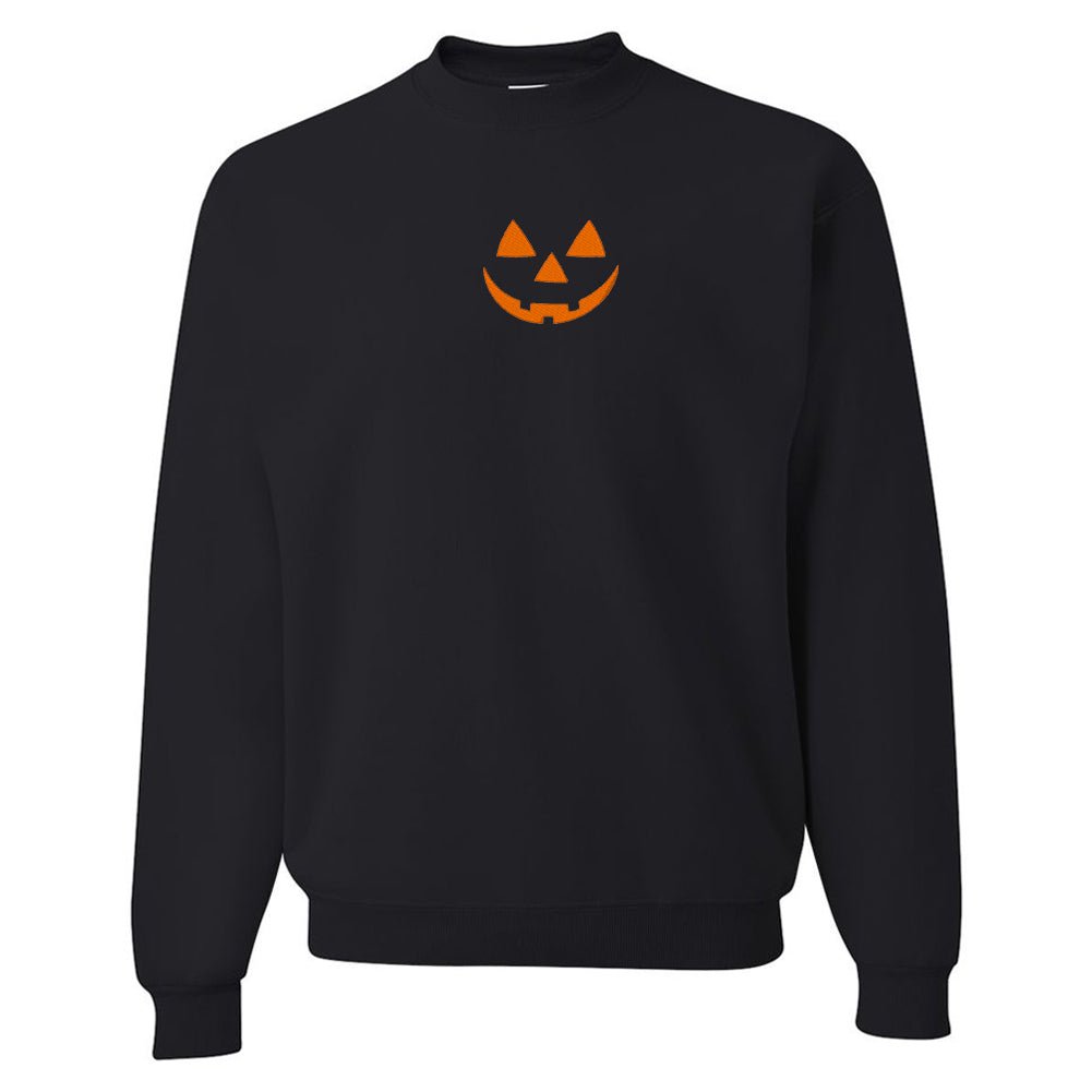 Jack-O-Lantern Face Pumpkin Crewneck Sweatshirt - United Monograms