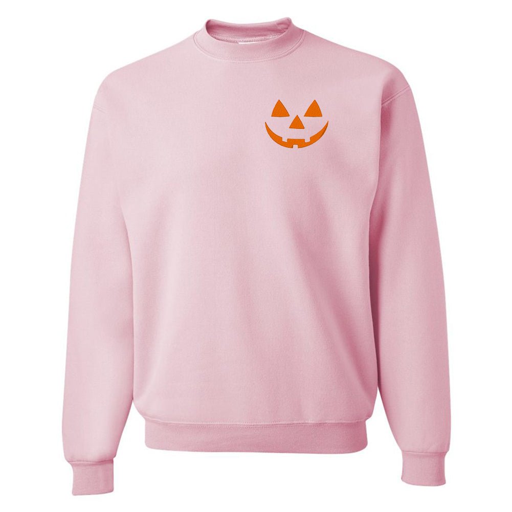 Jack-O-Lantern Face Pumpkin Crewneck Sweatshirt - United Monograms