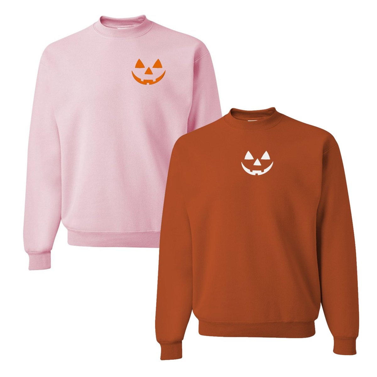 Jack-O-Lantern Face Pumpkin Crewneck Sweatshirt - United Monograms