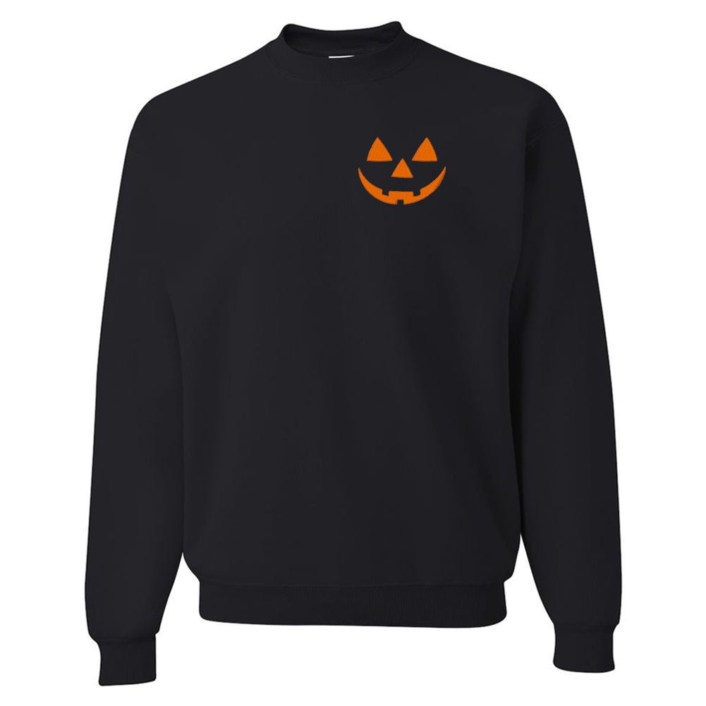 Jack-O-Lantern Face Pumpkin Crewneck Sweatshirt - United Monograms