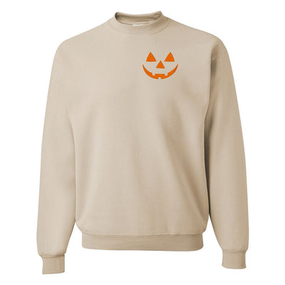 Jack-O-Lantern Face Pumpkin Crewneck Sweatshirt - United Monograms