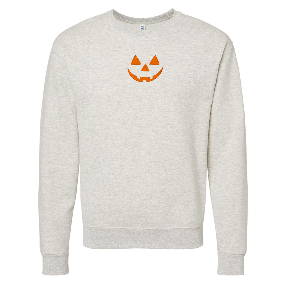 Jack-O-Lantern Face Pumpkin Crewneck Sweatshirt - United Monograms