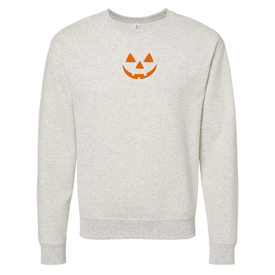 Jack-O-Lantern Face Pumpkin Crewneck Sweatshirt - United Monograms