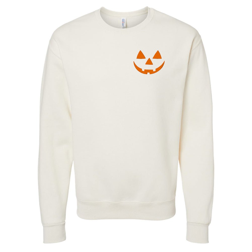 Jack-O-Lantern Face Pumpkin Crewneck Sweatshirt - United Monograms