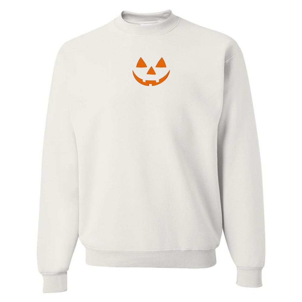 Jack-O-Lantern Face Pumpkin Crewneck Sweatshirt - United Monograms