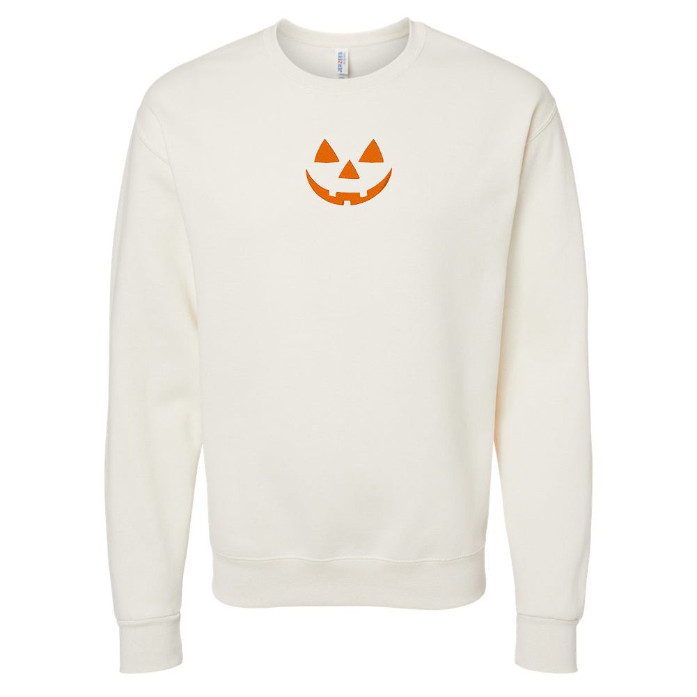 Jack-O-Lantern Face Pumpkin Crewneck Sweatshirt - United Monograms