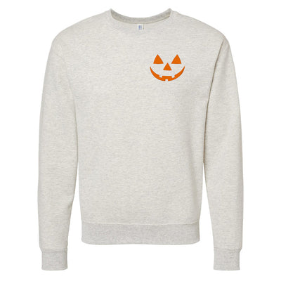 Jack-O-Lantern Face Pumpkin Crewneck Sweatshirt - United Monograms