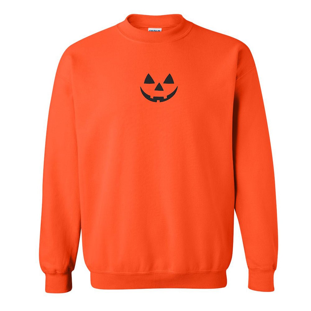 Jack-O-Lantern Face Pumpkin Crewneck Sweatshirt - United Monograms