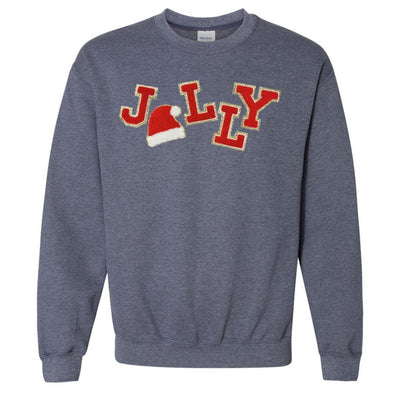 'Jolly Babe' Santa Letter Patch Sweatshirt - United Monograms