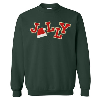 'Jolly Babe' Santa Letter Patch Sweatshirt - United Monograms
