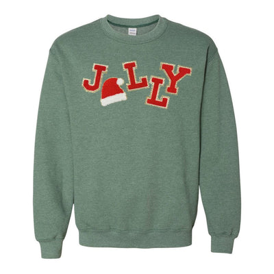 'Jolly Babe' Santa Letter Patch Sweatshirt - United Monograms