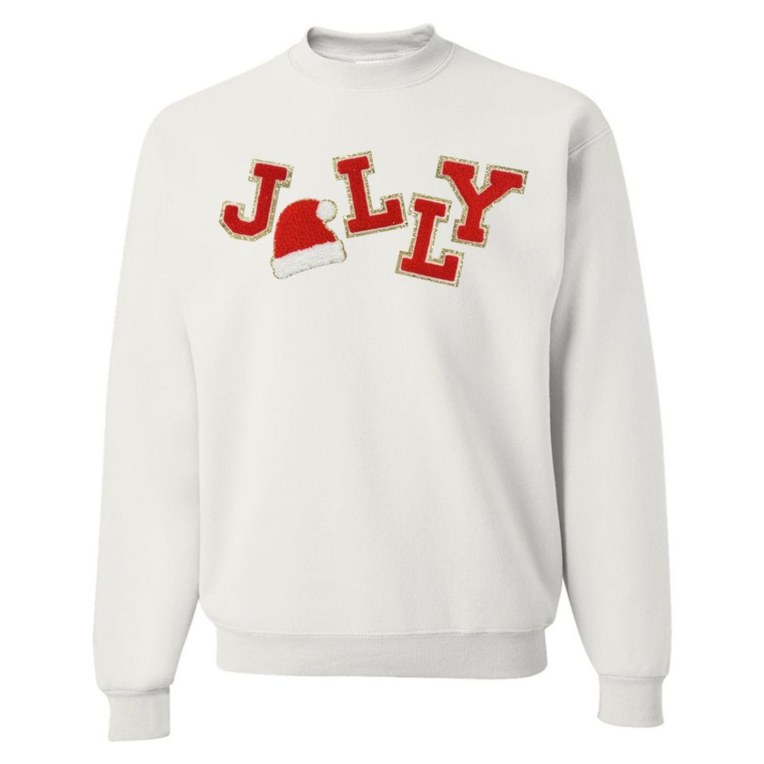 'Jolly Babe' Santa Letter Patch Sweatshirt - United Monograms