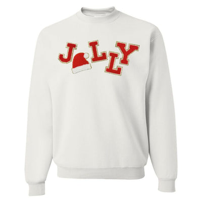 'Jolly Babe' Santa Letter Patch Sweatshirt - United Monograms