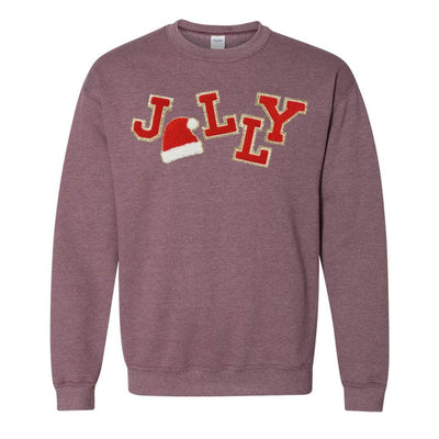 'Jolly Babe' Santa Letter Patch Sweatshirt - United Monograms