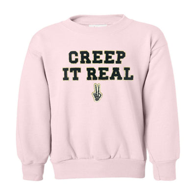 Kids 'Creep It Real' Letter Patch Crewneck Sweatshirt - United Monograms