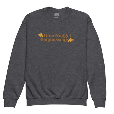 Kids 'Dino Nugget Connoisseur' Crewneck Sweatshirt - United Monograms