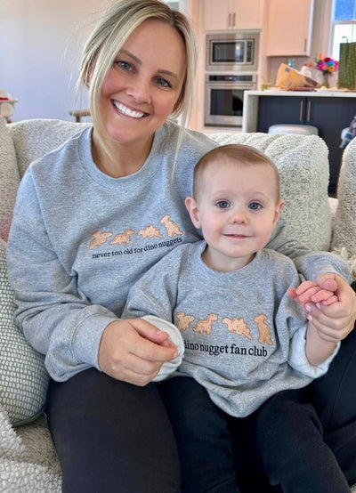 Kids 'Dino Nugget Fan Club' Crewneck Sweatshirt - United Monograms