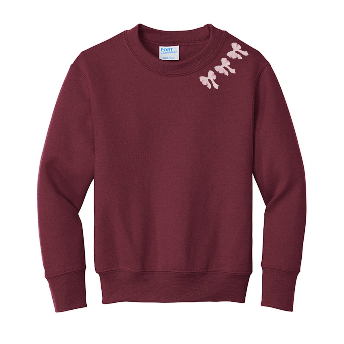 Kids Embroidered 'Bow Collar' Sweatshirt - United Monograms