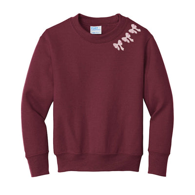 Kids Embroidered 'Bow Collar' Sweatshirt - United Monograms