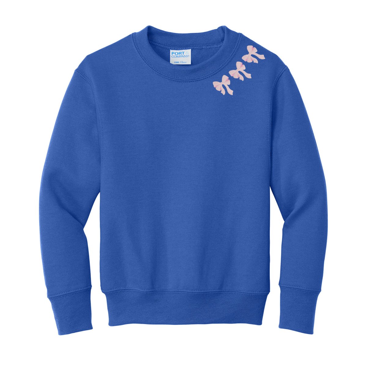 Kids Embroidered 'Bow Collar' Sweatshirt - United Monograms