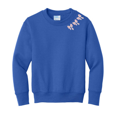 Kids Embroidered 'Bow Collar' Sweatshirt - United Monograms