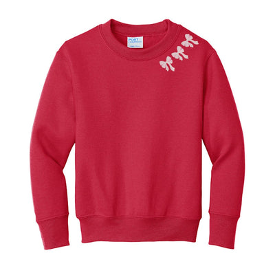 Kids Embroidered 'Bow Collar' Sweatshirt - United Monograms