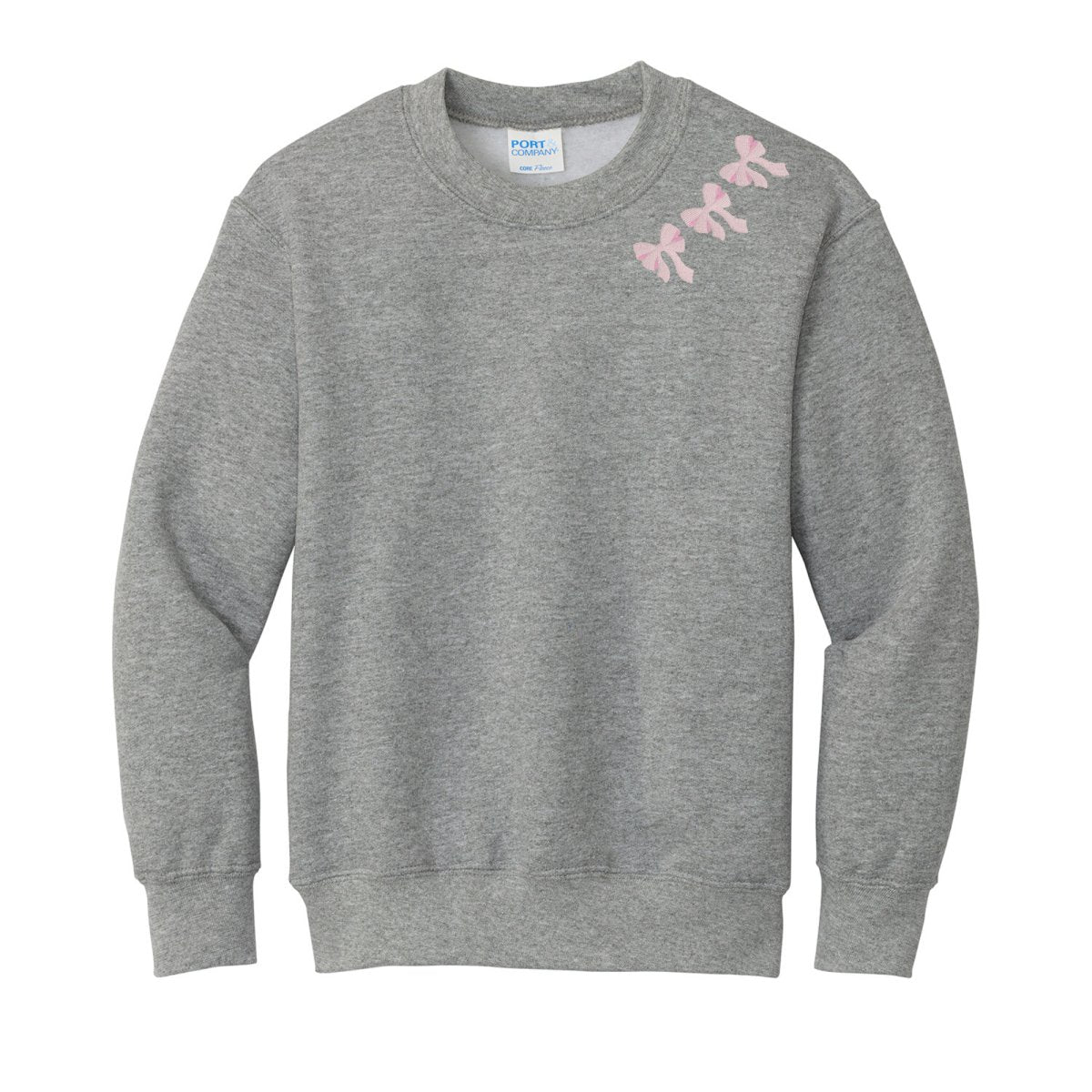 Kids Embroidered 'Bow Collar' Sweatshirt - United Monograms
