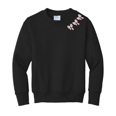 Kids Embroidered 'Bow Collar' Sweatshirt - United Monograms