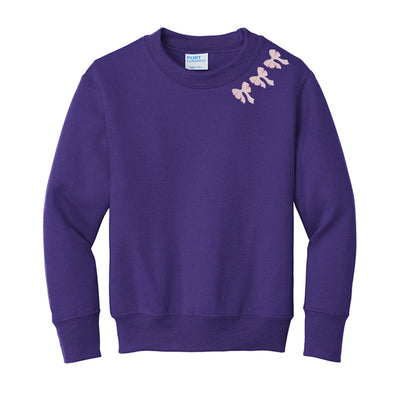 Kids Embroidered 'Bow Collar' Sweatshirt - United Monograms