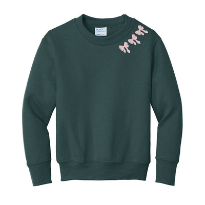 Kids Embroidered 'Bow Collar' Sweatshirt - United Monograms