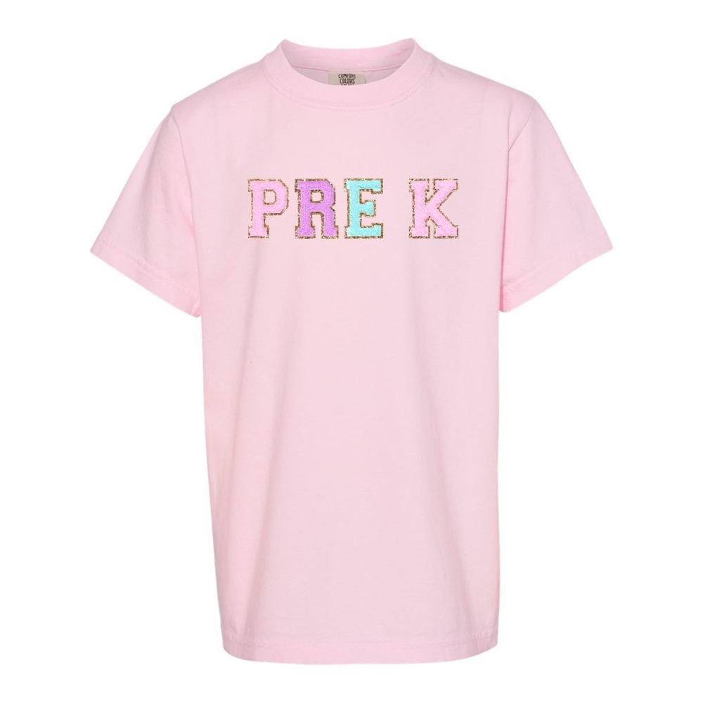 Kids Grade Goals Letter Patch T-Shirt - United Monograms