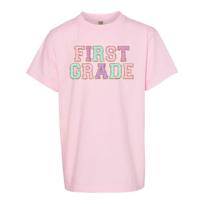 Kids Grade Goals Letter Patch T-Shirt - United Monograms