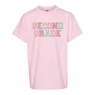 Kids Grade Goals Letter Patch T-Shirt - United Monograms