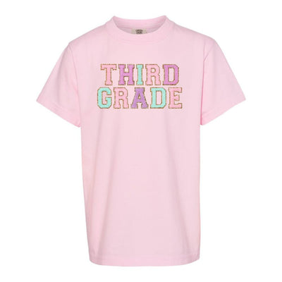 Kids Grade Goals Letter Patch T-Shirt - United Monograms