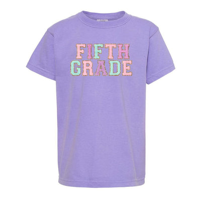 Kids Grade Goals Letter Patch T-Shirt - United Monograms