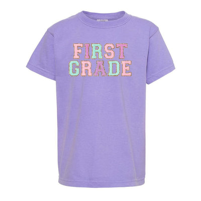 Kids Grade Goals Letter Patch T-Shirt - United Monograms